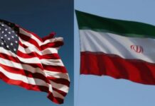 Irã define exigências para paz e evita conversa direta com EUA Na imagem, bandeiras dos Estados Unidos (à esq.) e do Irã (à dir.)