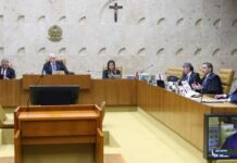 STF derruba lei que proibia cotas em universidades de SC Sessão plenária do Supremo Tribunal Federal na 5ª feira (16.abr.2026)