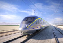 Trem de alta velocidade da Califórnia não sai do papel desde 2008 Na imagem, simulação de 2023 de como será o trem de alta velocidade californiano