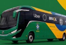 Veja o ônibus da Volkswagen que levará a seleção brasileira Veja o ônibus da Volkswagen que levará a seleção brasileira