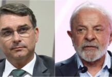 Flávio intensifica disputas no TSE enquanto PT segue indefinido Flávio Bolsonaro e Lula