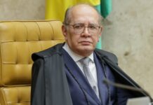 Gilmar elogia FHC e chama Plano Real de maior programa social do país O ministro Gilmar Mendes em sessão plenária do STF na 5ª feira (23.abr.2026)