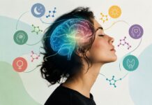 Hormônios podem influenciar humor e saúde mental ilustração cerebro e hormonios